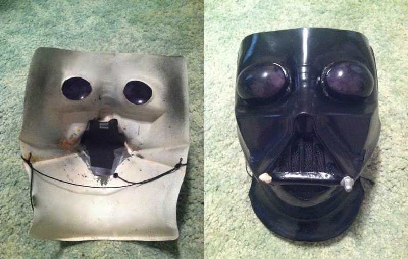 The inside and outside of Bill’s Vader design.